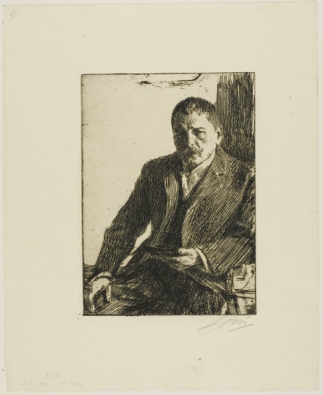 Selvportrett 1904 II av Anders Leonard Zorn