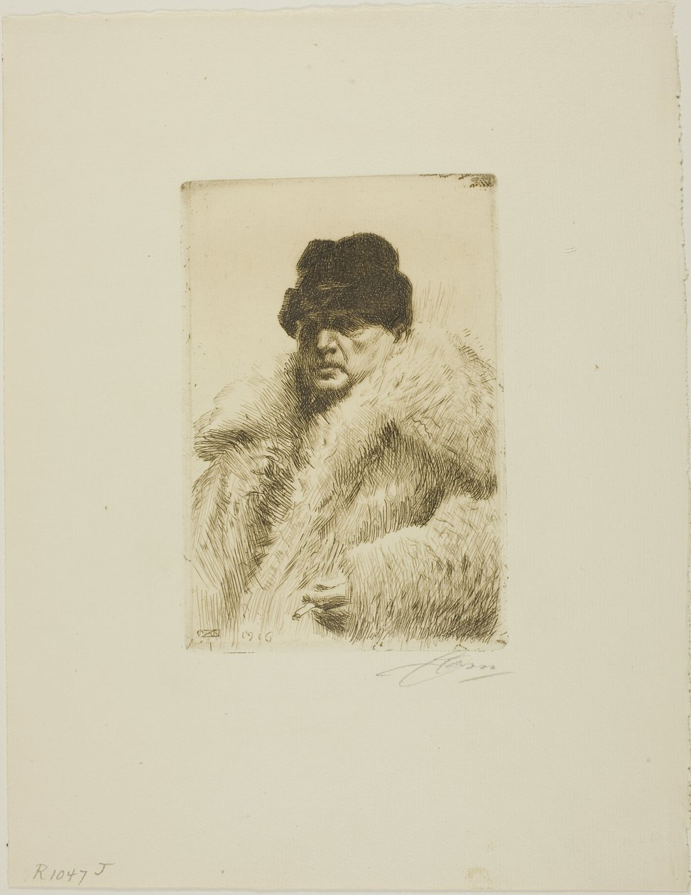 Selvportrett 1916 av Anders Leonard Zorn