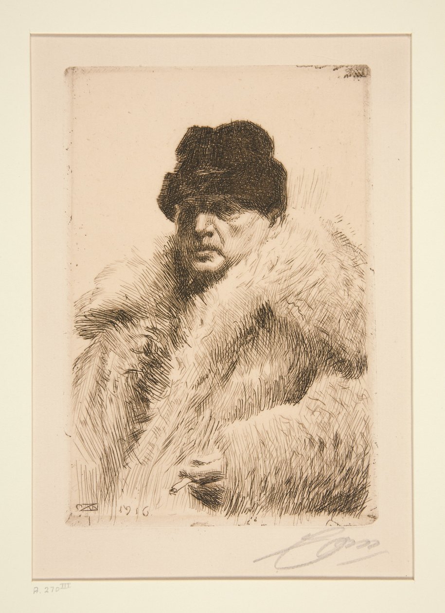 Selvportrett 1916 av Anders Zorn