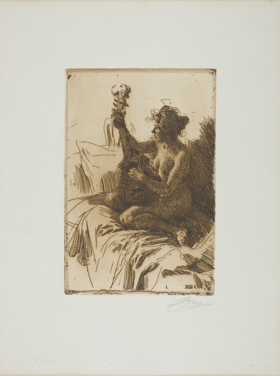 Suvenir eller gitaren av Anders Leonard Zorn