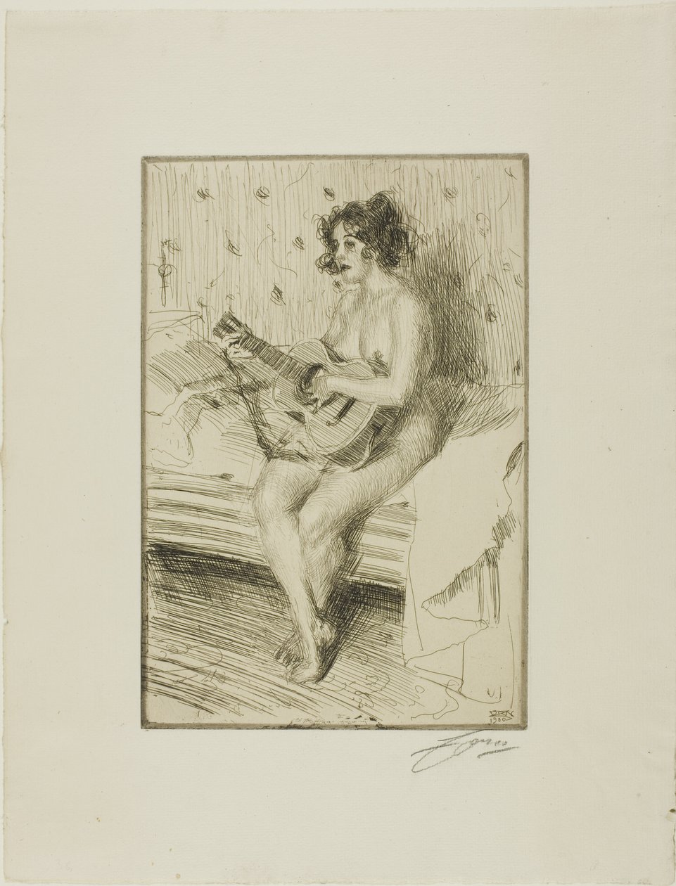 Gitarspilleren av Anders Leonard Zorn
