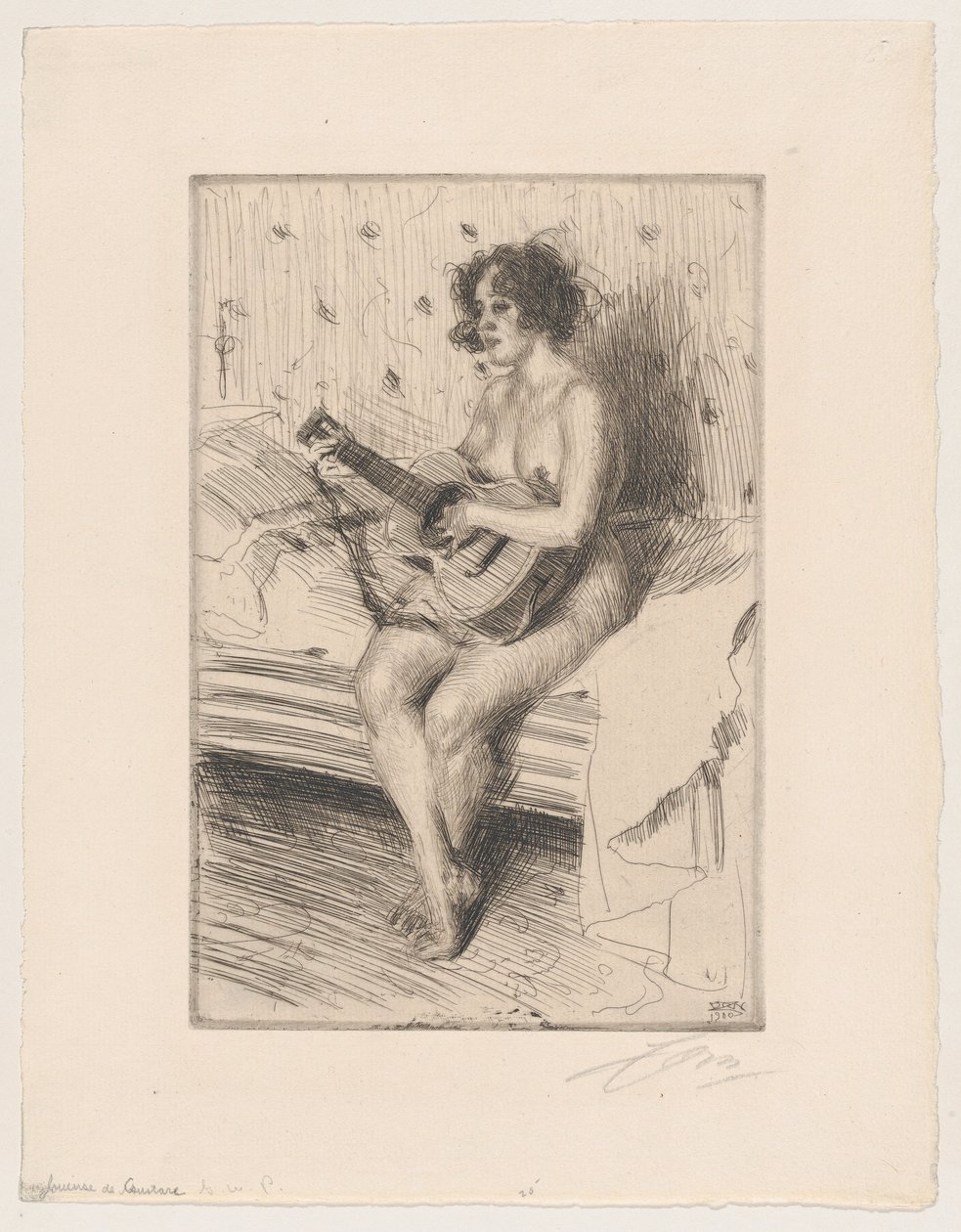 Gitarspilleren av Anders Zorn