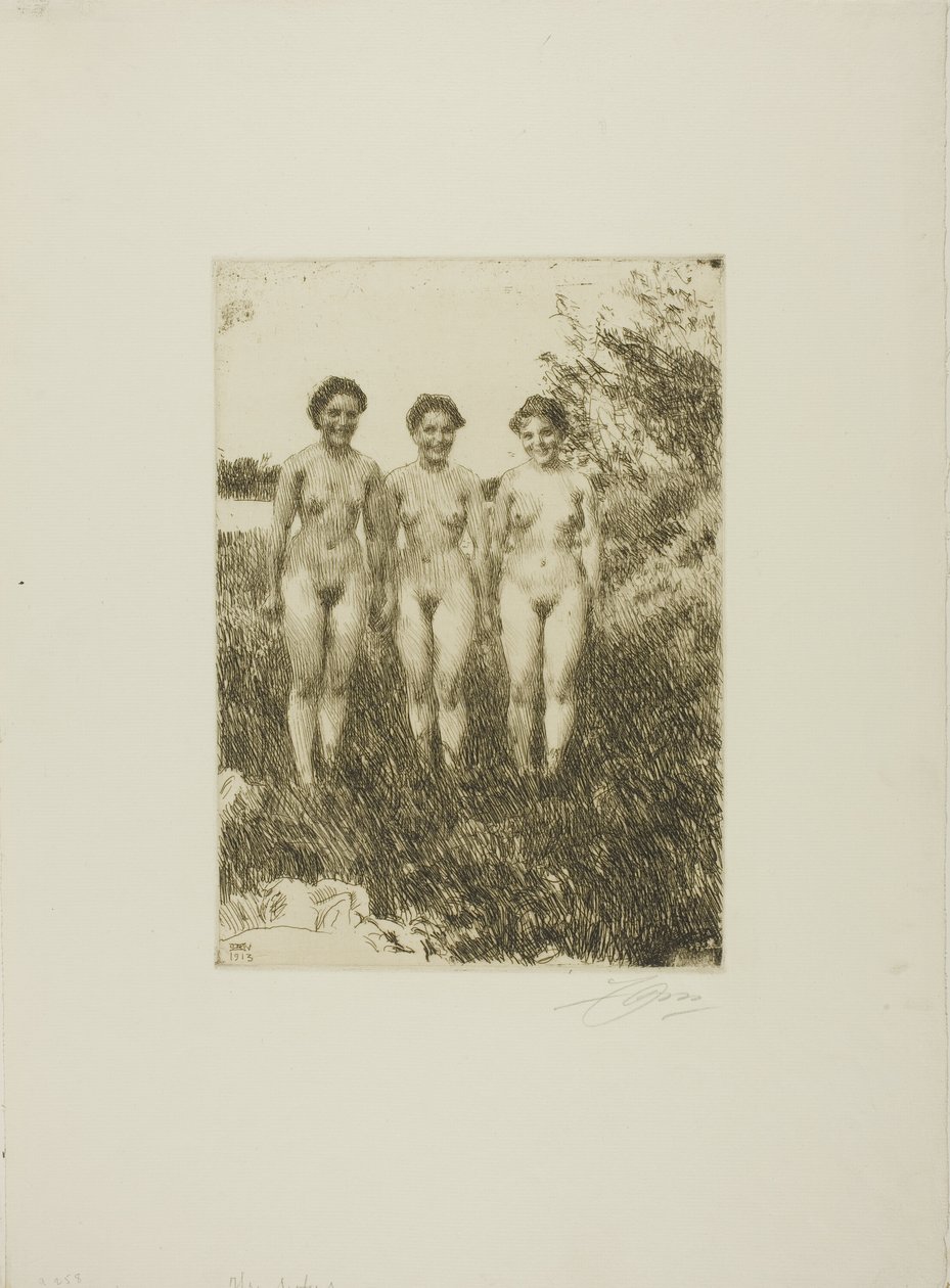 Tre søstre av Anders Leonard Zorn