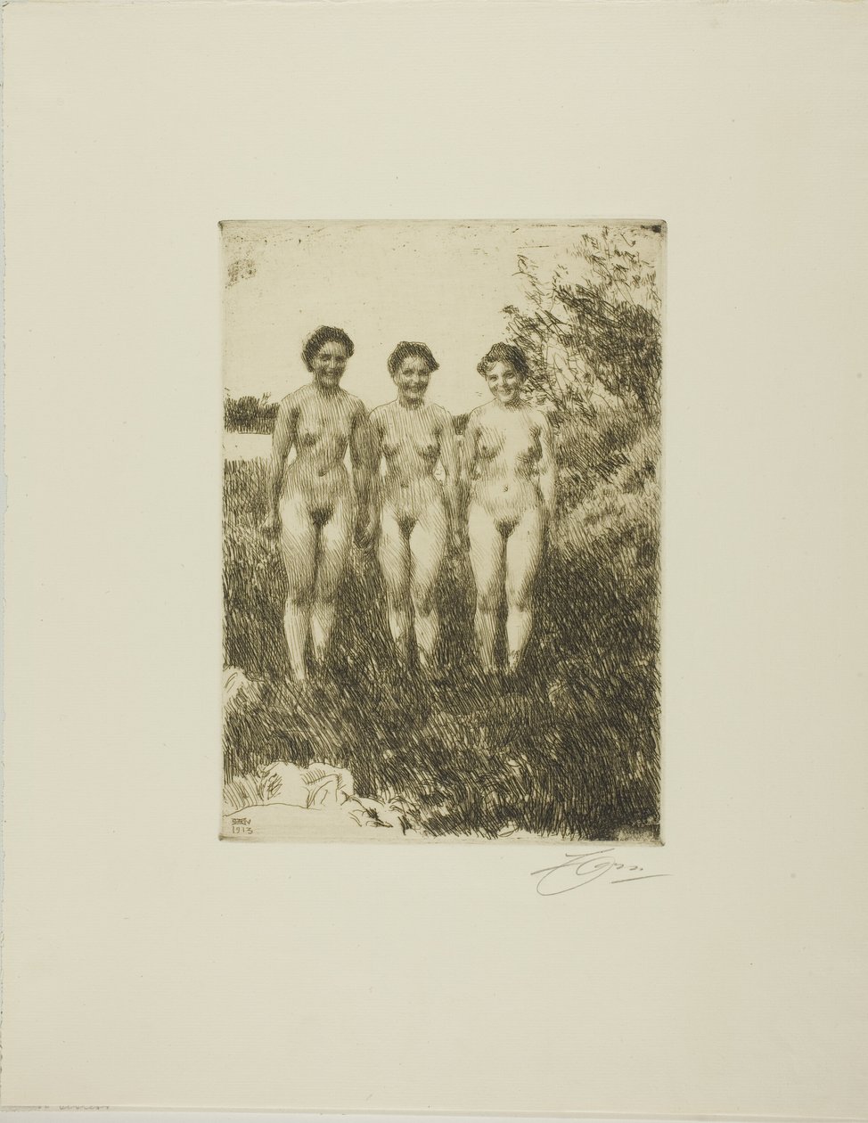 Tre søstre av Anders Leonard Zorn