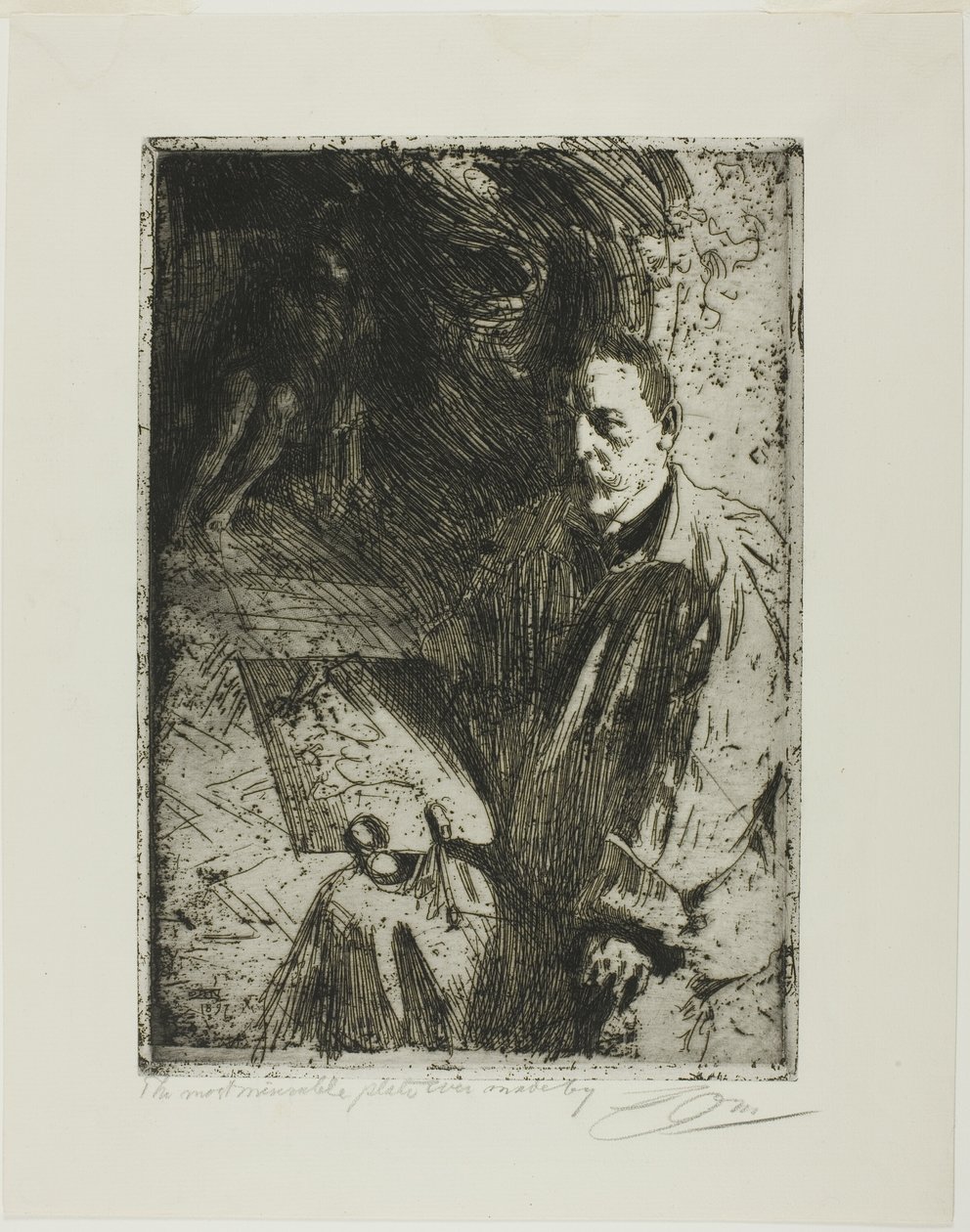Zorn og hans modell av Anders Leonard Zorn