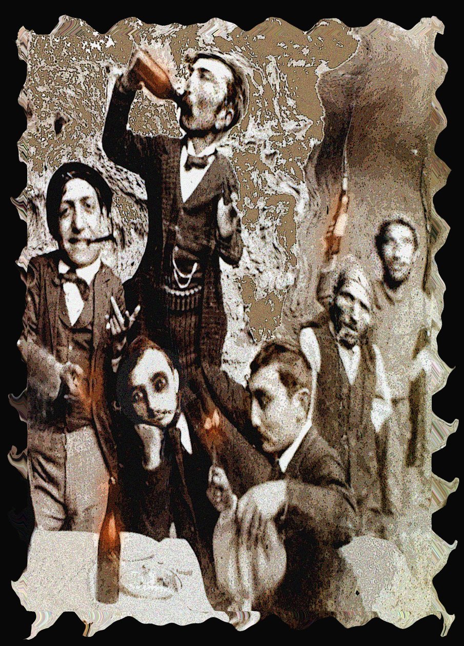 DRINKERS: Forbannede poeter, 2002 (digitalmaleri) av Ando Gilardi