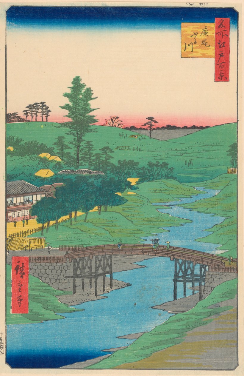 Furukawa River, Hiroo, (Furukawa Hiroo) Fra serien hundre kjente utsikter over Edo av Ando Hiroshige