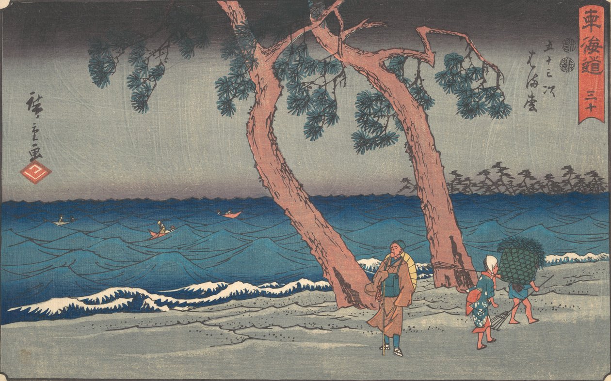 Hamamatsu, ikke sant? 1840. , mygg. 1840. av Ando Hiroshige