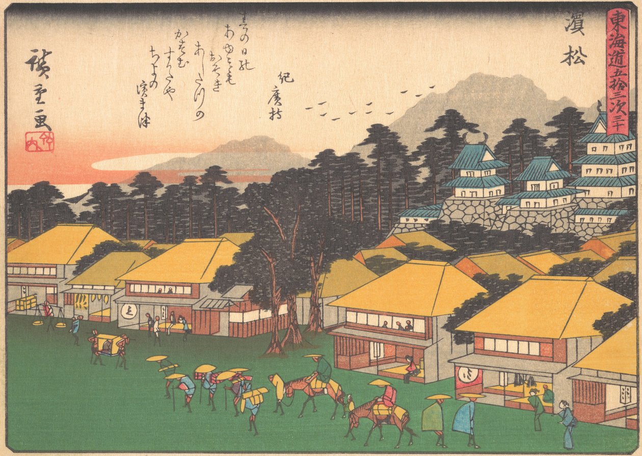 Hamamatsu, fra serien The Fifty-three Stations of the Tokaido Road, tidlig på 1900-tallet. av Ando Hiroshige