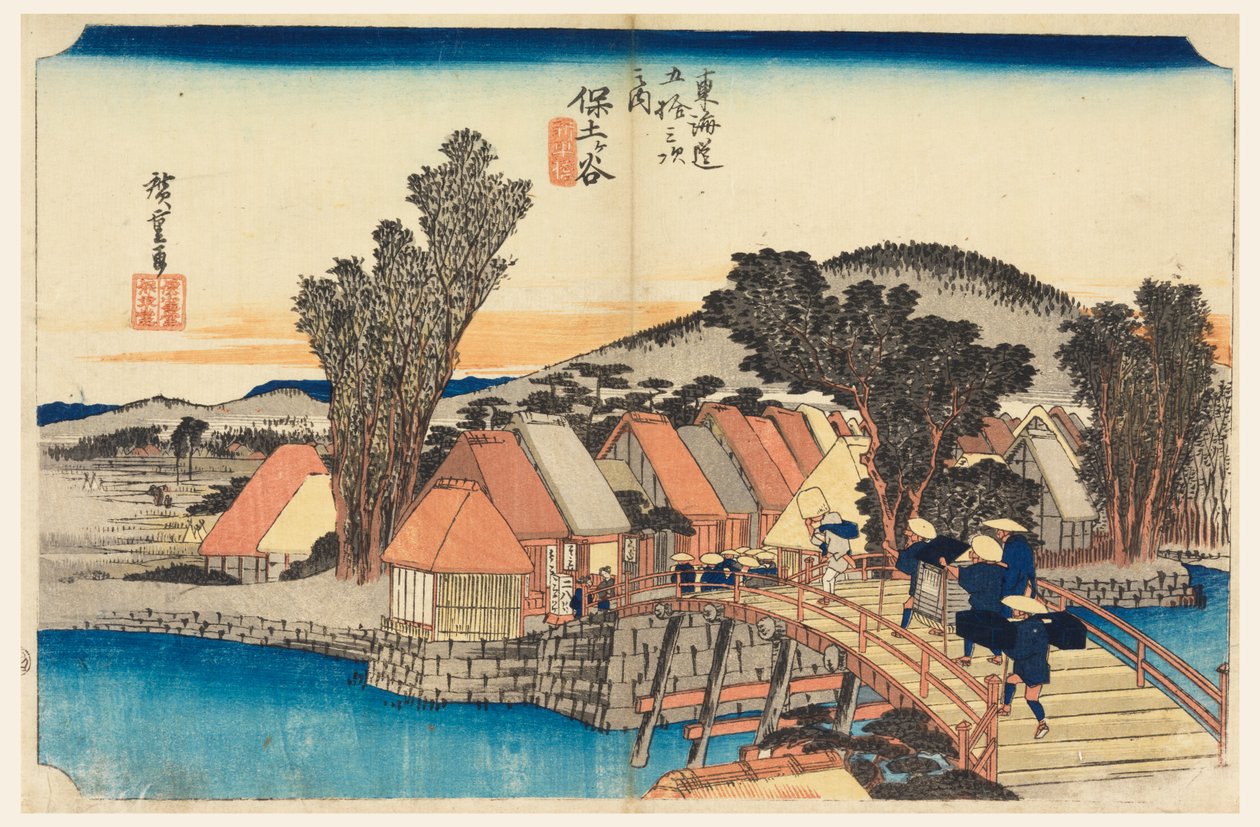 Hodogaya (God Turtle B Ridge) av Ando Hiroshige