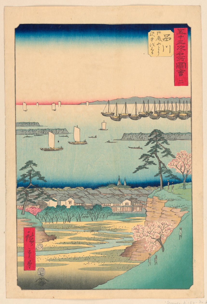 Shinagawa fra serien 53 Stations of Tokaido av Ando Hiroshige