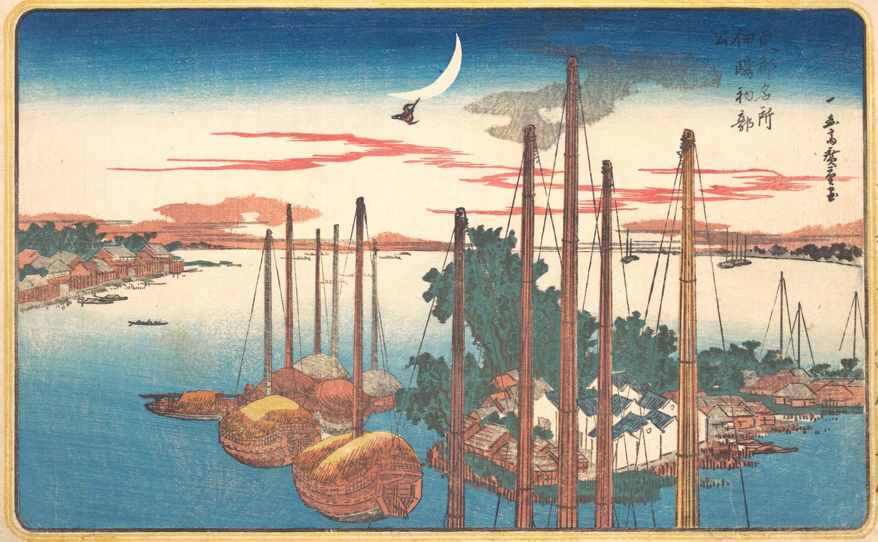Årets første sang om gjøken ved Tsukudajima, 1831., 1831. av Ando Hiroshige