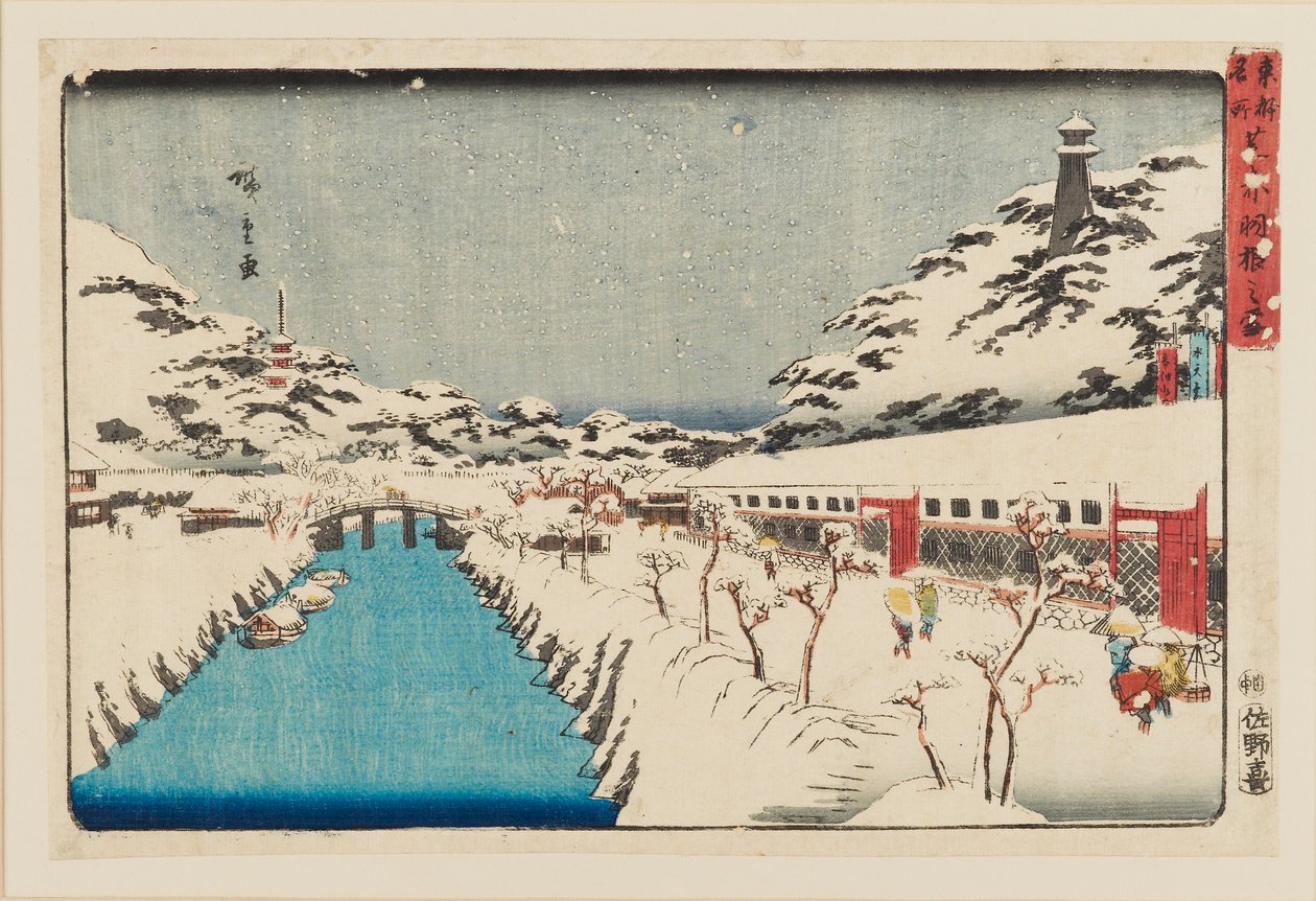 ODBock p Hayashi - Shiba Akabane no Yuki, 1797-1858 av Ando Hiroshige
