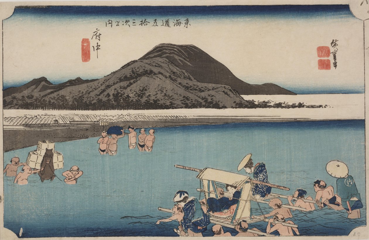 Abe-elven av Ando or Utagawa Hiroshige