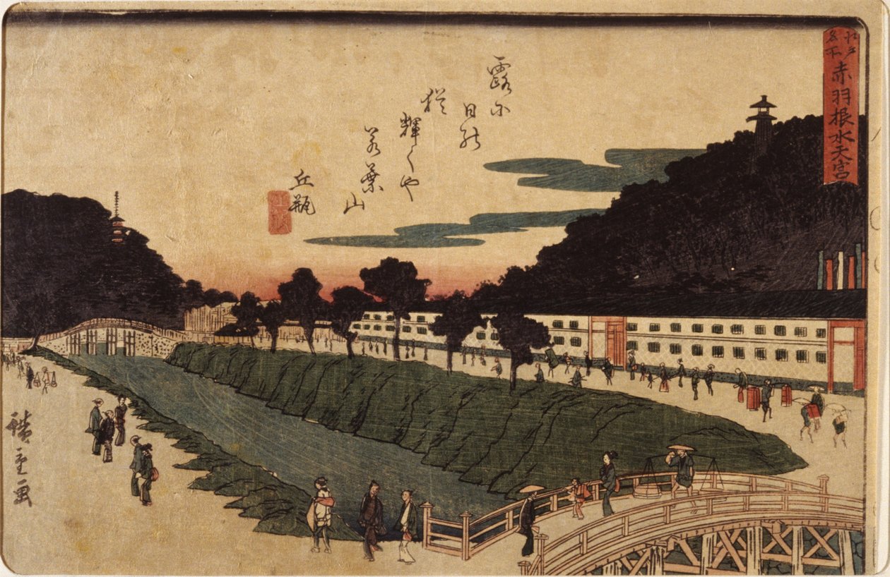 Akabane av Ando or Utagawa Hiroshige