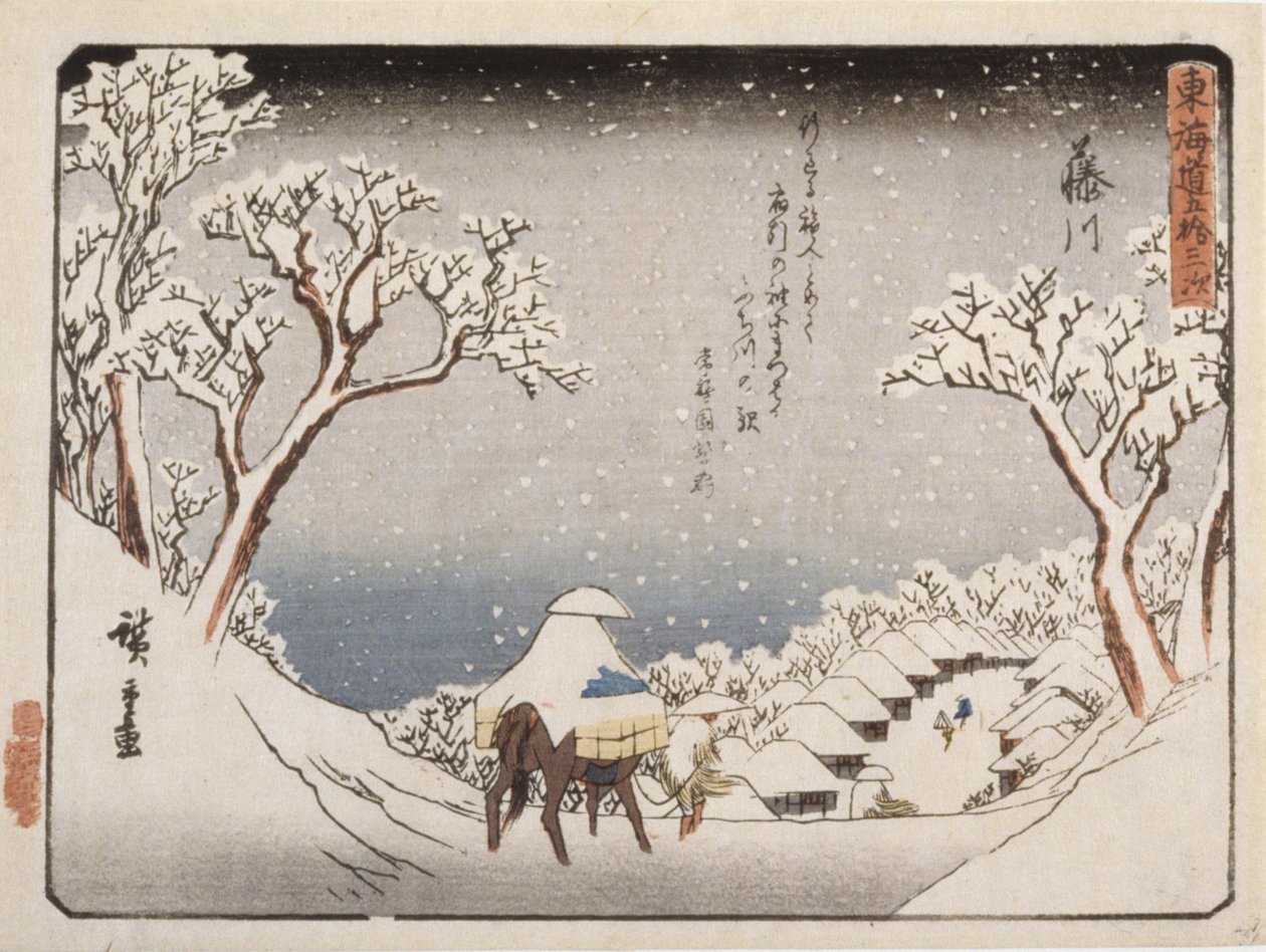 Fuji-elven av Ando or Utagawa Hiroshige