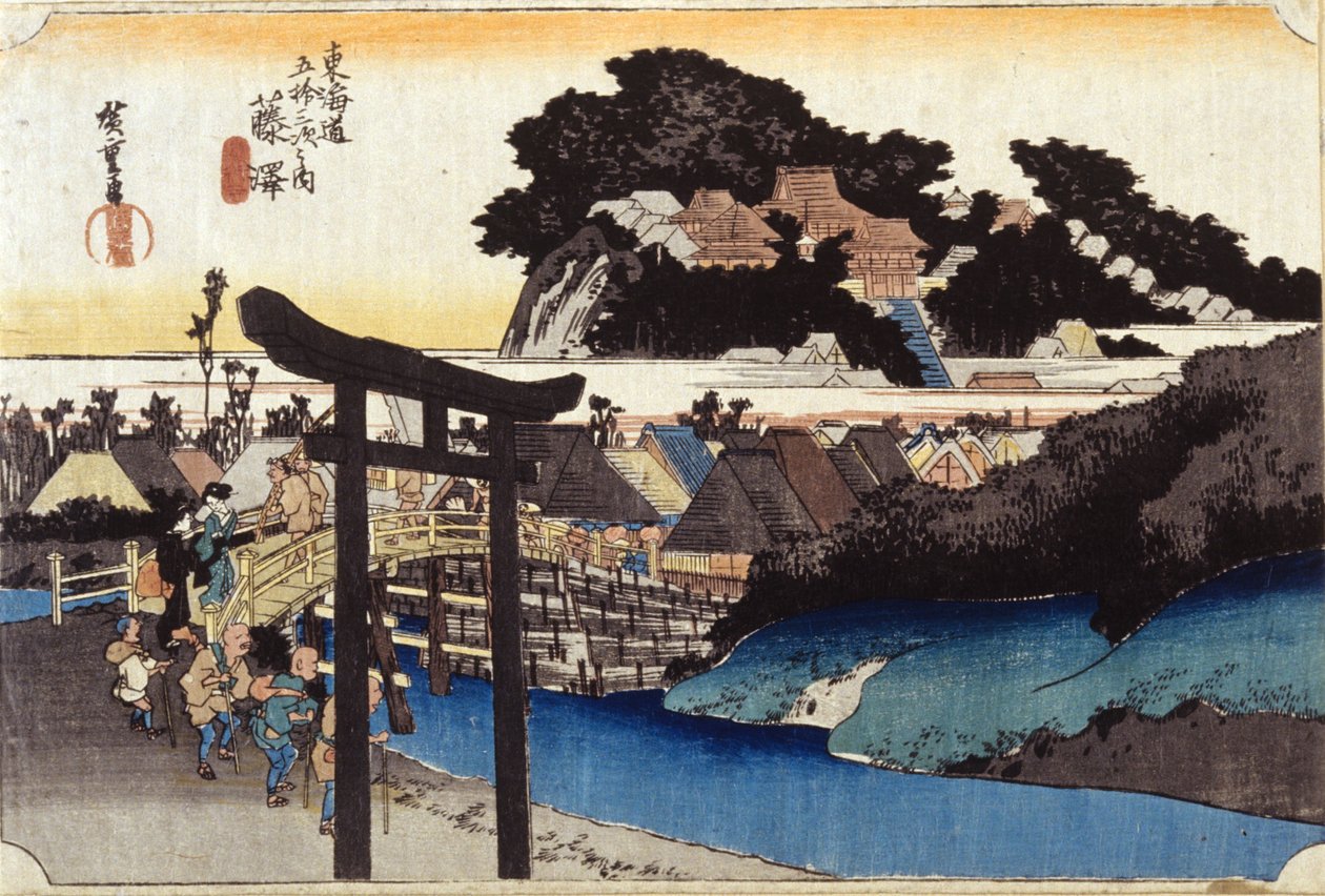 Fujisawa av Ando or Utagawa Hiroshige