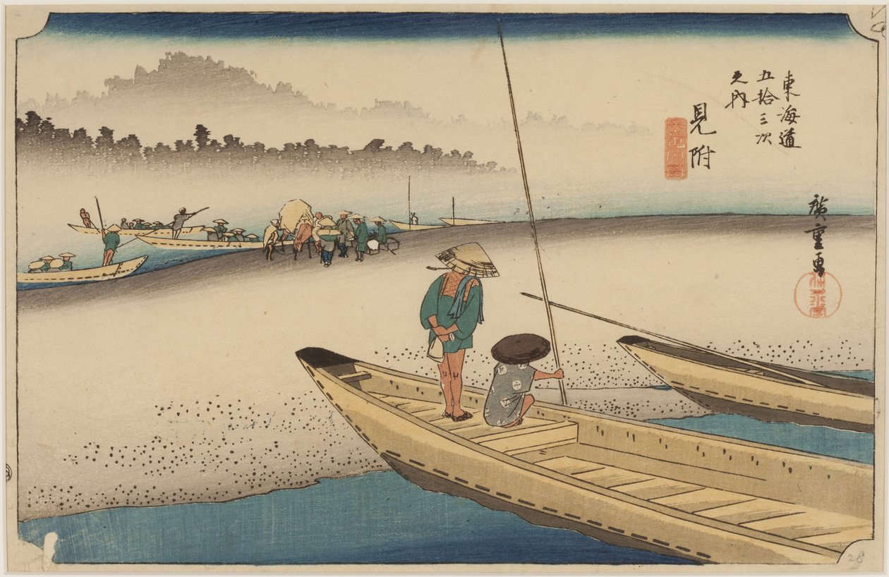 Tenryu-elven av Ando or Utagawa Hiroshige