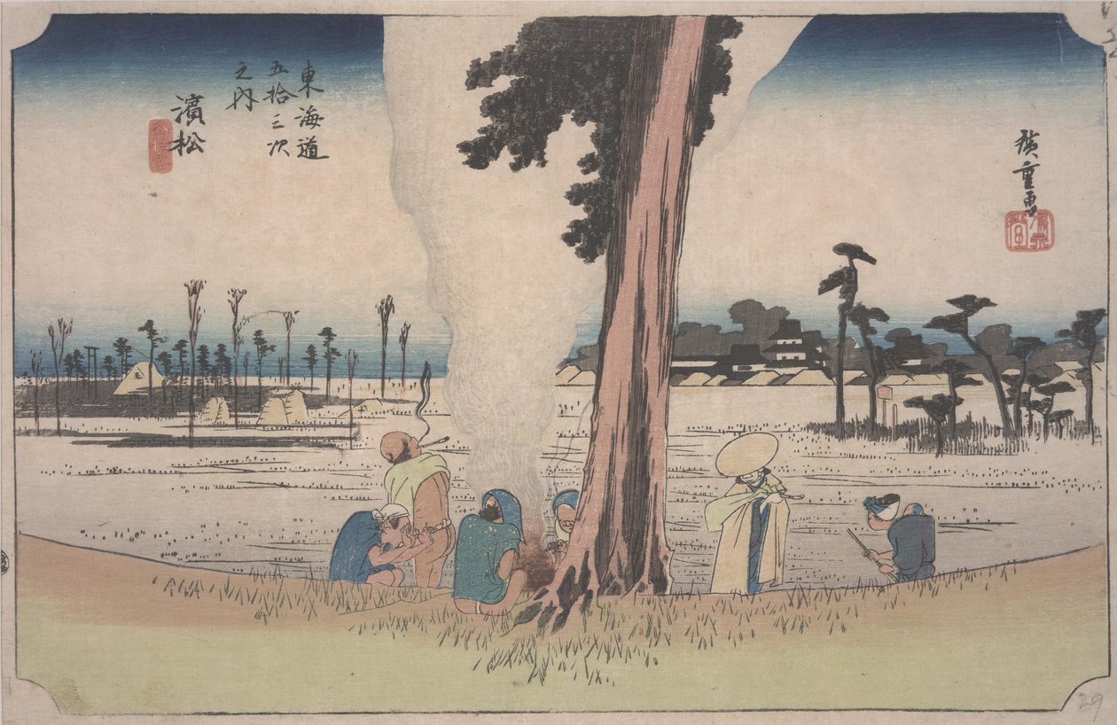 Vinterscene av Ando or Utagawa Hiroshige