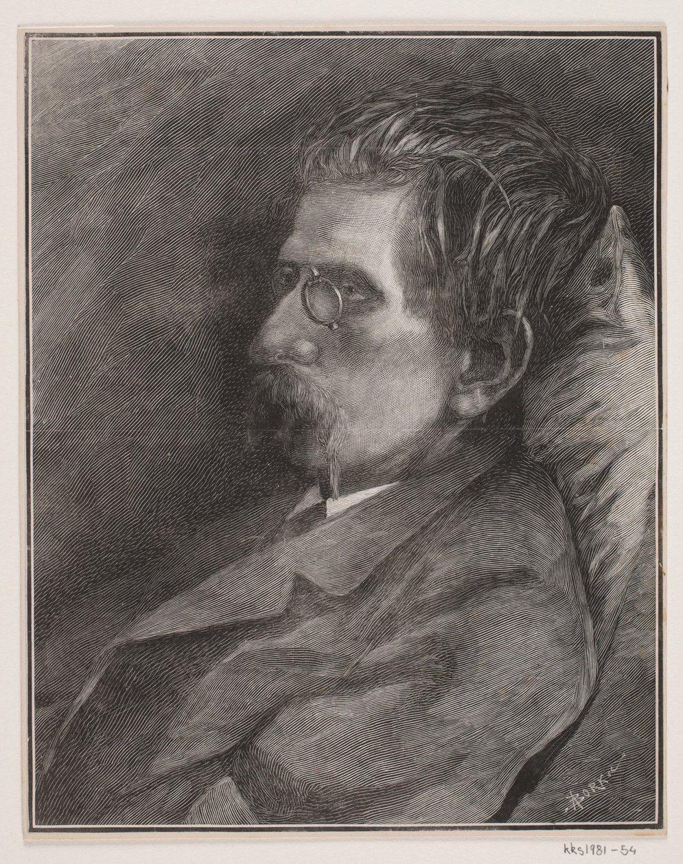 Portrett av J.P. Jacobsen av André Bork