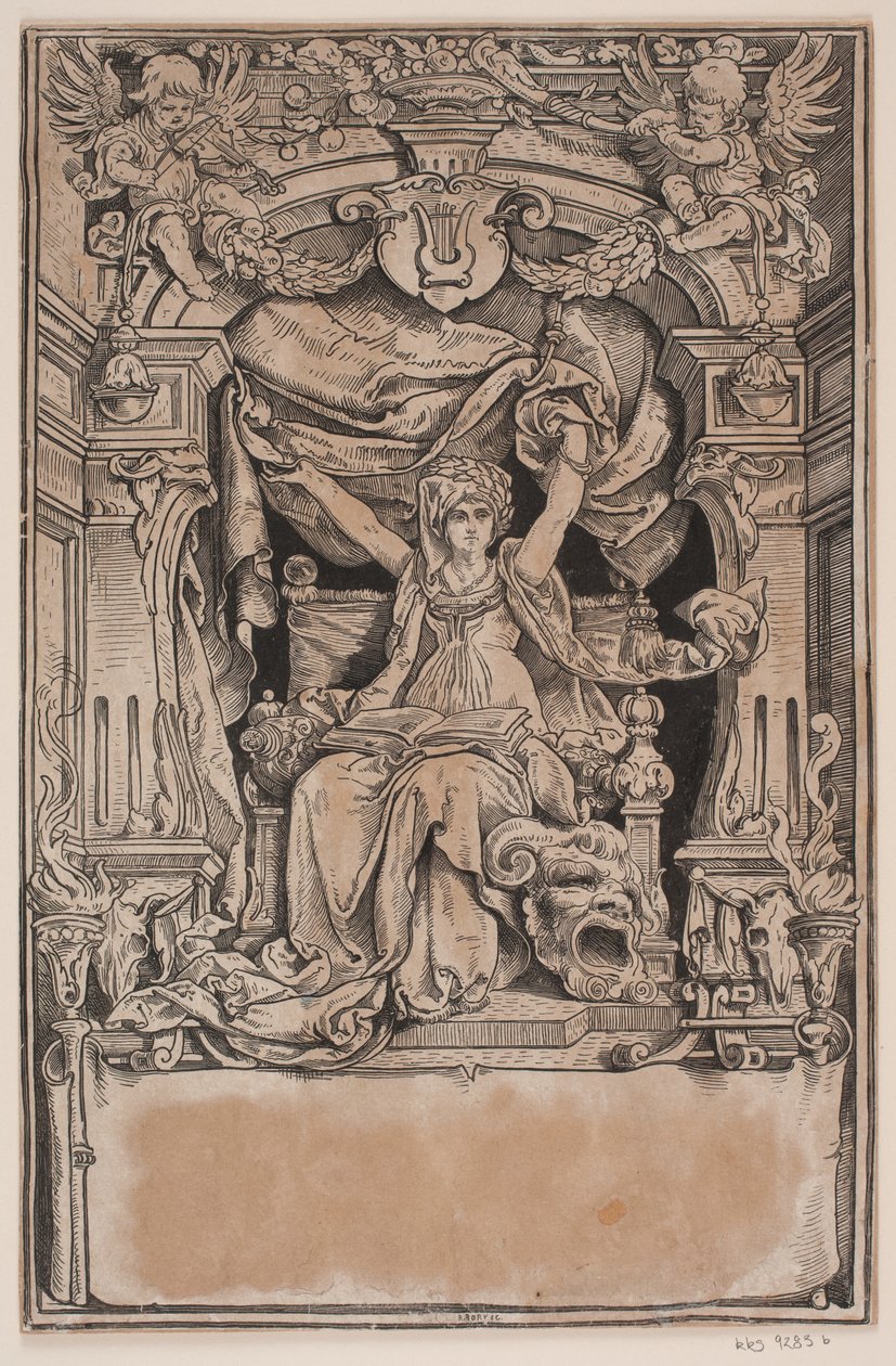 Tittelside og vignett for en utgave av "Faust", München 1884 av André Bork