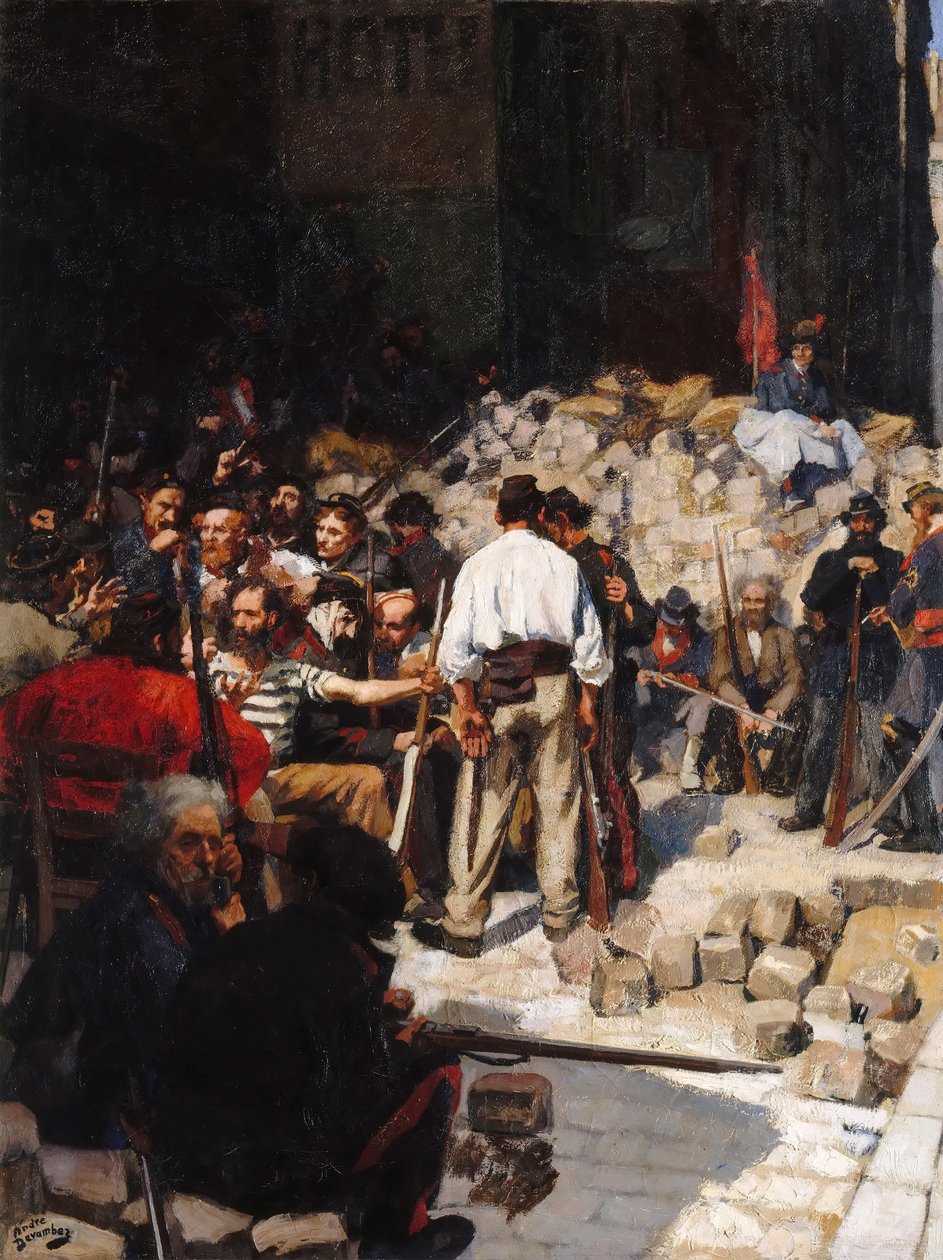 Barrikaden, Paris-kommunen, mai 1871 av André Victor Édouard Devambez