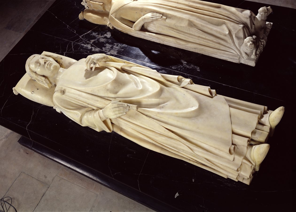 Skulptur av Charles V 'The Wise' (1338-80) ca. 1364 (marmor) av Andre Beauneveu