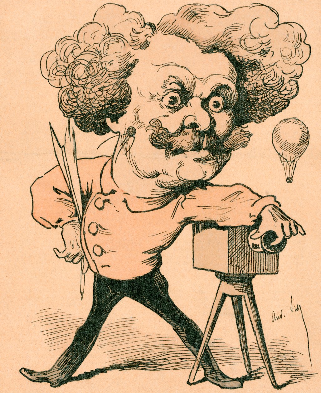 Nadar, or Gaspard-Félix Tournachon av Andre Gill