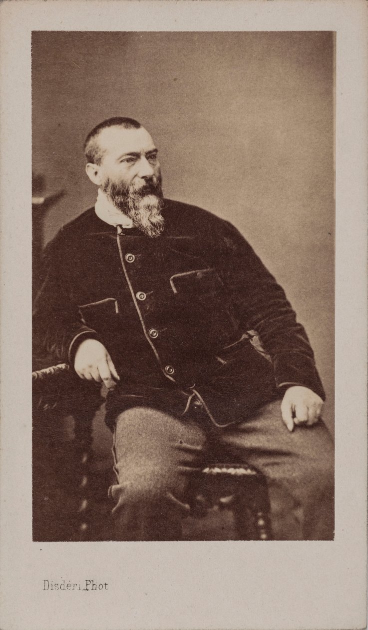 Portrett av Alphonse Karr 1808-1890. av Andre Adolphe Eugene Disderi