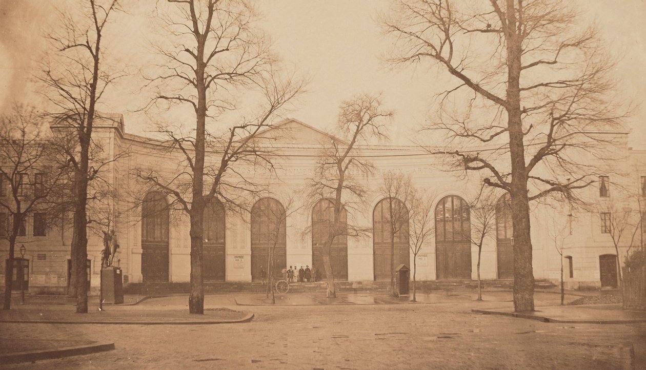 The Exposition Universelle av 1855. Hovedinngangen til Palais des Beaux-Arts, 1855. av Andre Adolphe Eugene Disderi