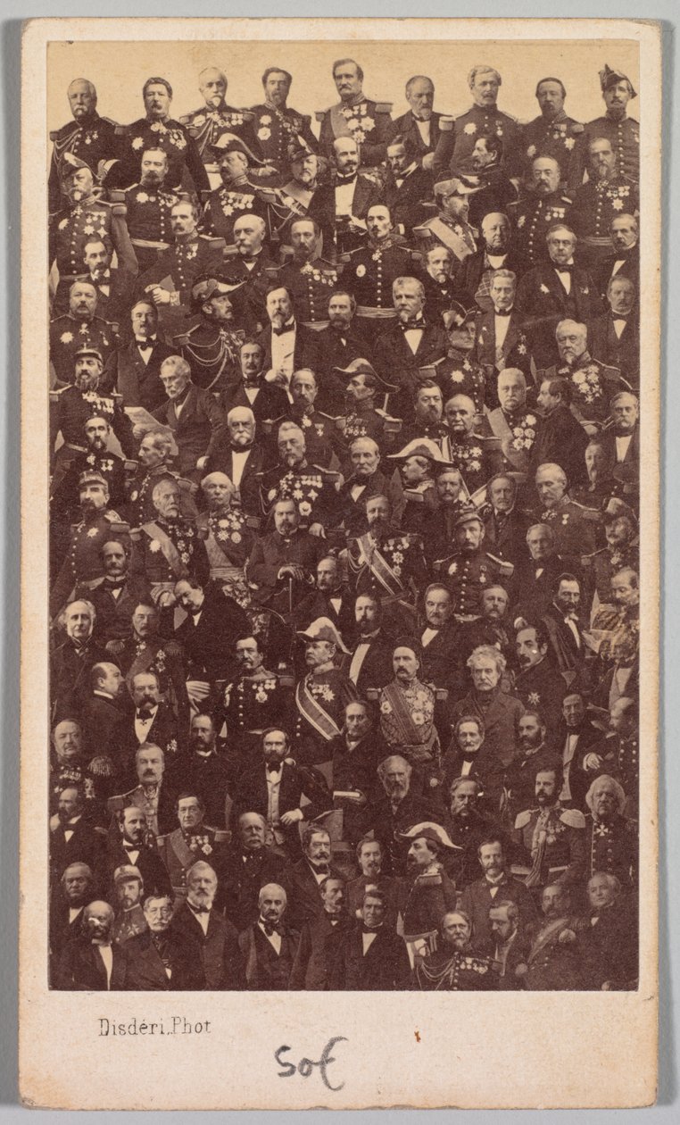 Uten tittel (franske militære helter og politiske ledere) av Andre Adolphe Eugene Disderi