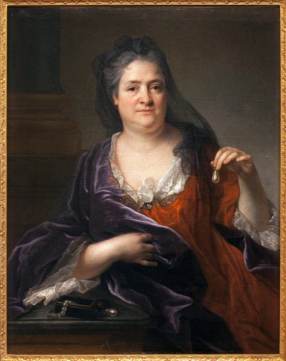 Hertuginnen av Orleans eller Palatinen Elisabeth-Charlotte eller Elisabeth Charlotte de Baviere (1657-1722) Maleri tilskrevet Andre Bouys (1656-1740), olje på lerret, ca. 1700. Museum of Fine Arts i Niort. av Andre Bouys