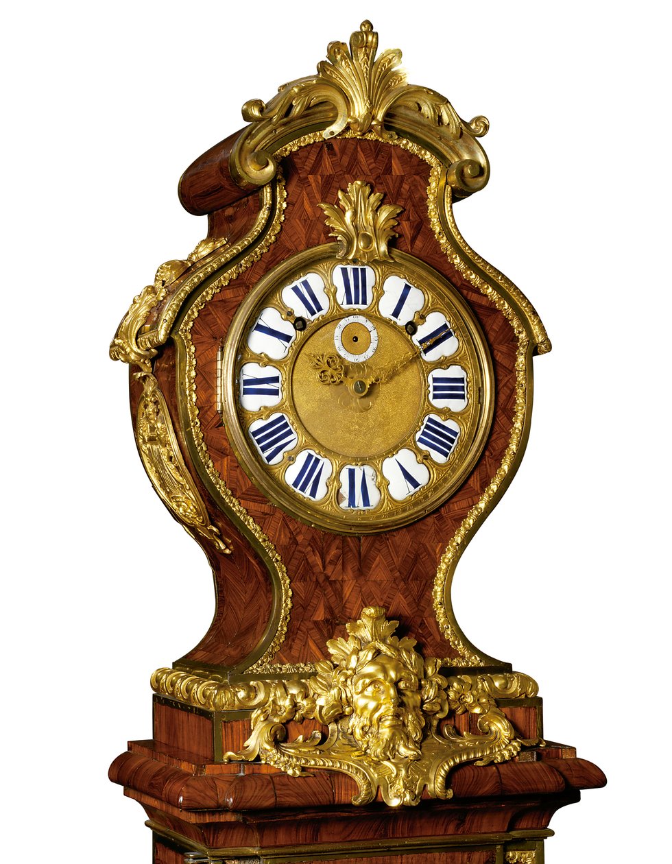 Detalj av en Regence quarter slående regulator, urverket av Thuret, ca. 1720 (ormolu-montert, Boulle-messing innlagt blåtonet horn og kingwood) (se også 469017) av Andre Charles (attr. to) Boulle