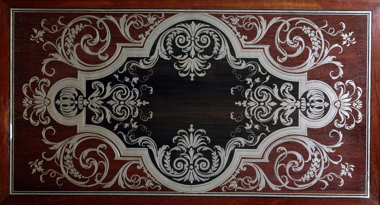 Dekorasjon på innsiden av skapdøren i ibenholt, av Andre-Charles Boulle (1642-1732), Frankrike av Andre Charles Boulle