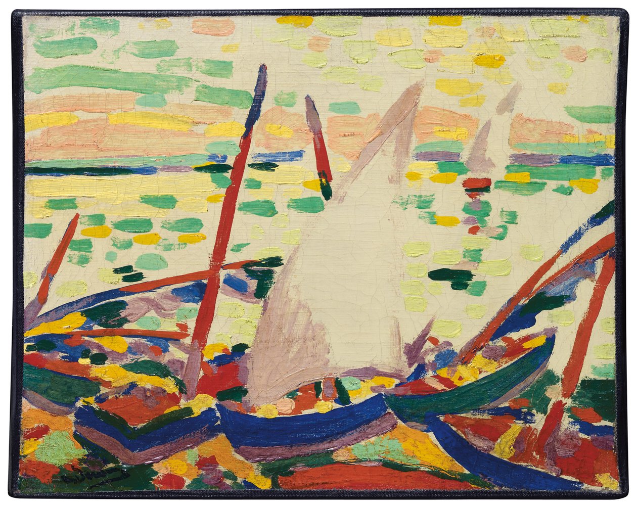 Båter på stranden i Collioure; Båter på stranden i Collioure av Andre Derain