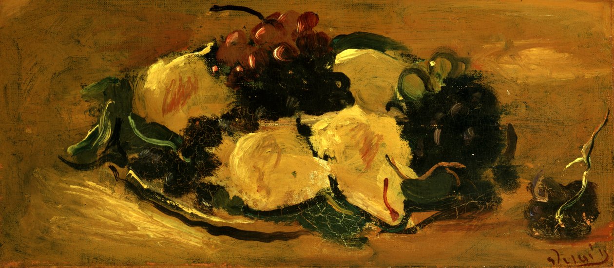 Stilleben med frukt, ca. 1925 (olje på papir) av Andre Derain