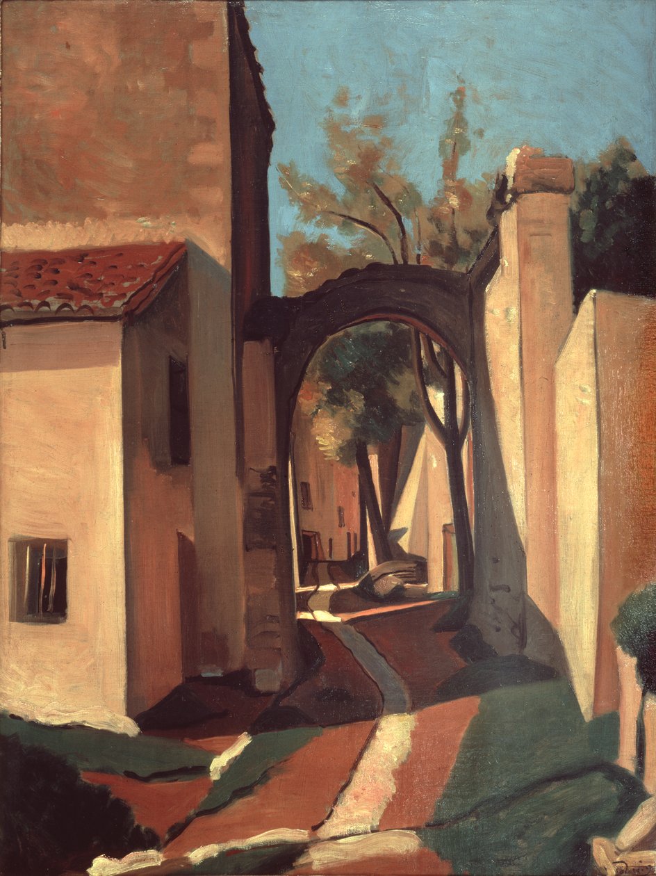 Landsby i Provence (olje på lerret) av Andre Derain