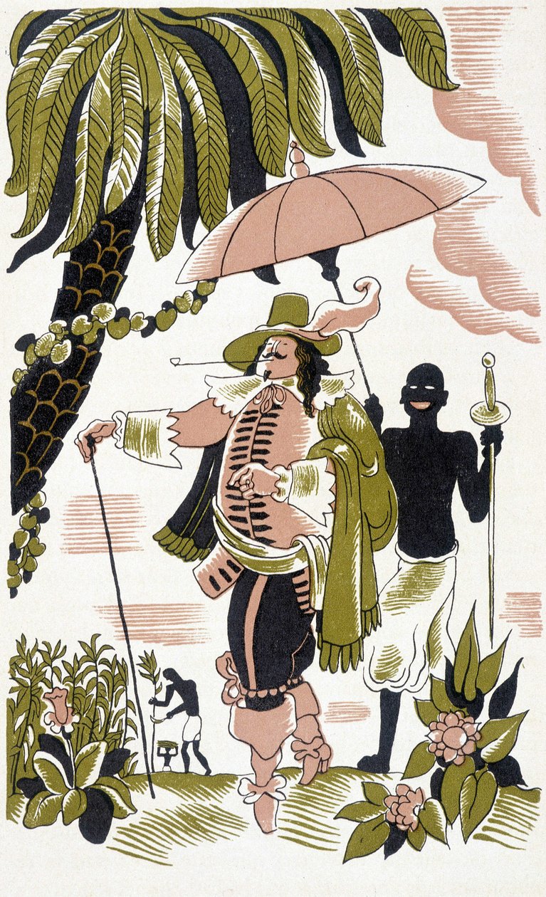 Pirat som illustrerer "Fem fortellinger" til den franske forfatteren Pierre Mac Orlan (1882 - 1970) redigert i 1932 (gravering) av Andre Devambez