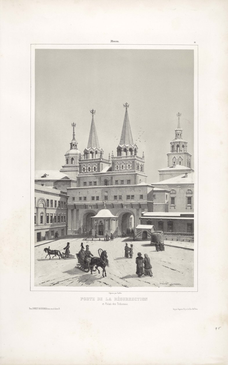 Oppstandelsesporten i Moskva, 1839 av Andre Durand