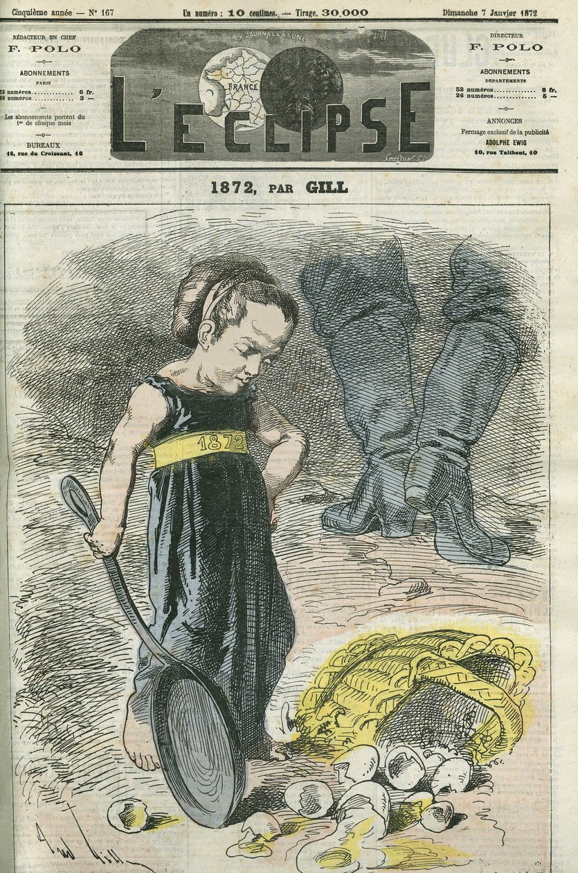 1872, en liten jente ser på kurven med sprekker. Omslag i "" L