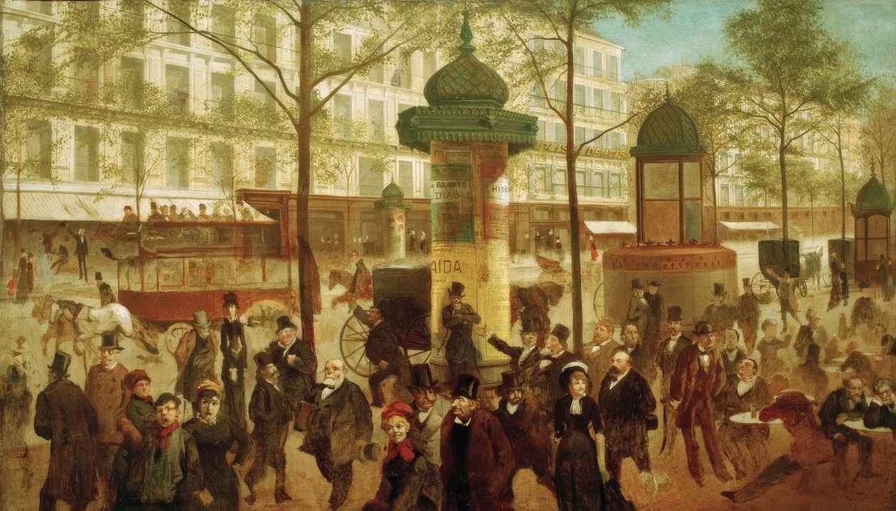 A.Gill, Le Boulevard Montmartre av Andre Gill