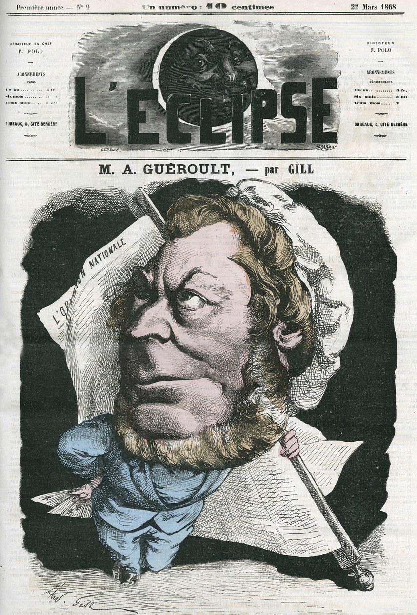 Adolphe Georges Gueroult (1810-1872), fransk Saint-Simonians-journalist. Omslag i "" L