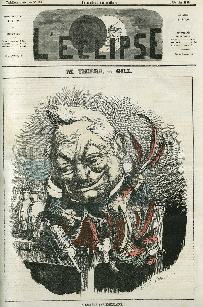 Adolphe Thiers (1797–1877), fransk historiker og politiker. Omslag i "" L