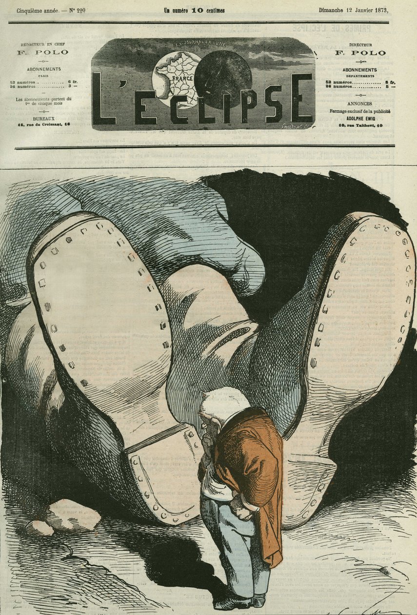 Adolphe Thiers (1797-1877), fransk statsmann. Omslag i "" L