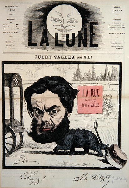 Karikatur av Jules Valles omslagsillustrasjon fra 