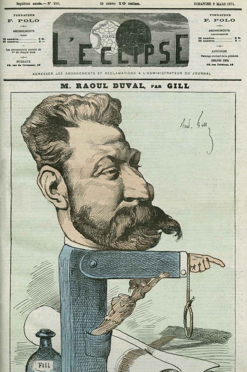 Tegneserie av Fernand Raoul-Duval (Fernand Raoul Duval av Andre Gill