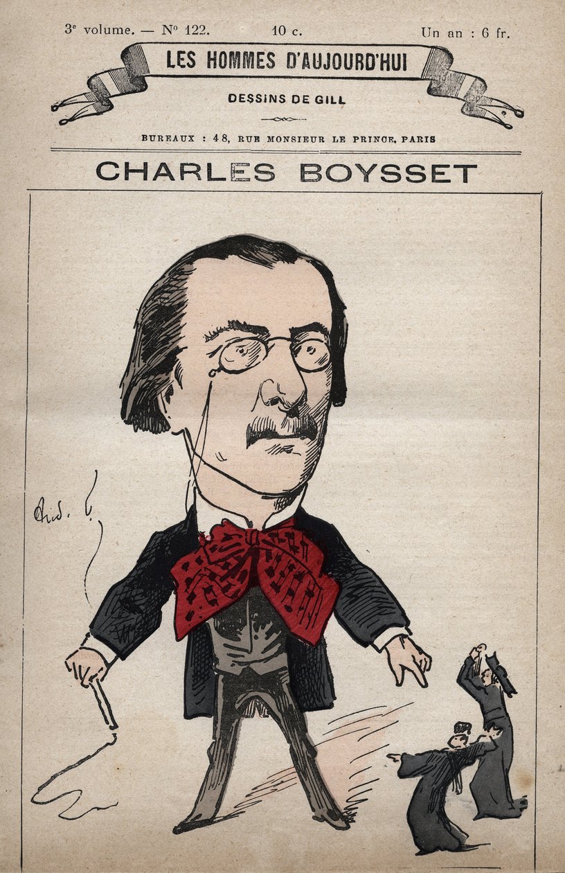 Tegneserie av Charles Boysset (1817-1901) (jurist og republikaner) fra 