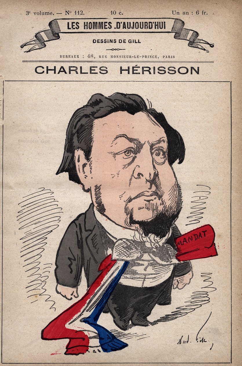 Tegneserie av Charles Herisson 1831-1893 fra 