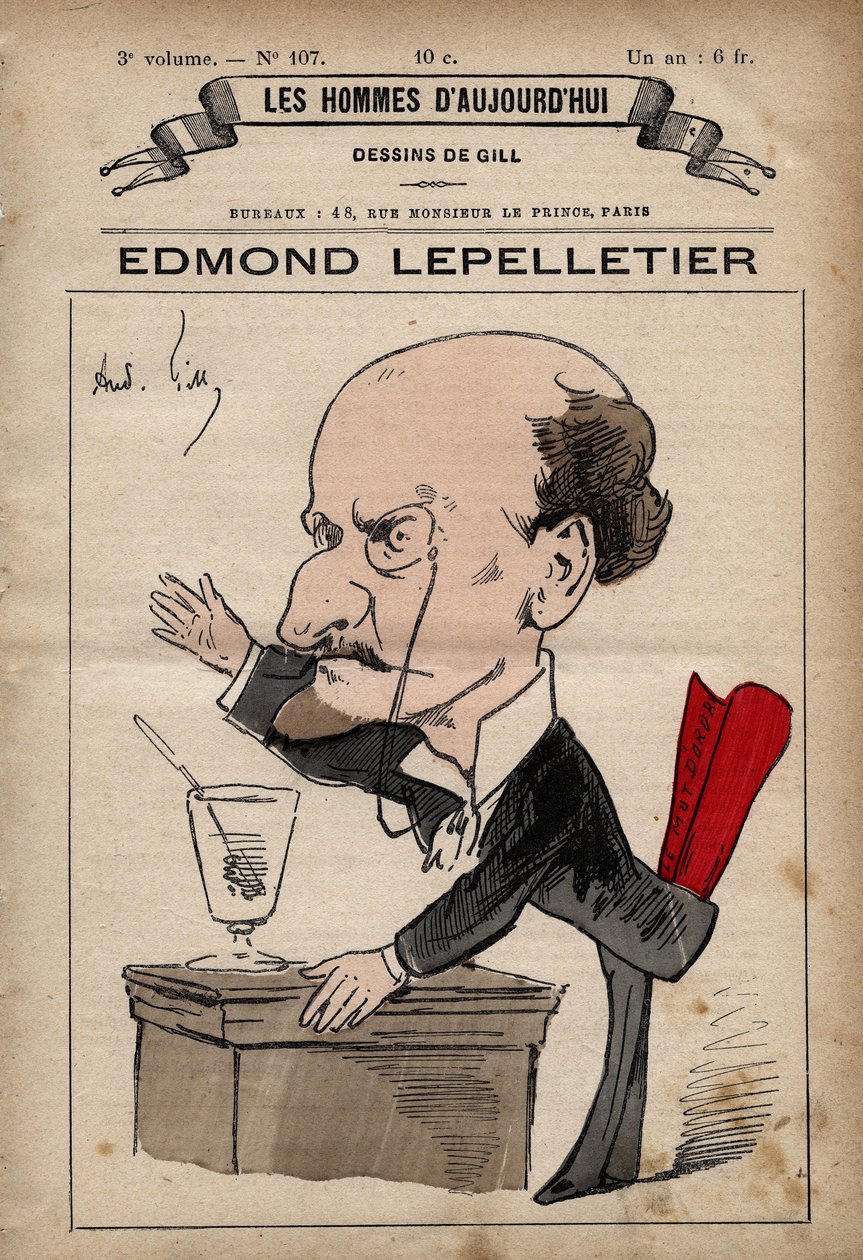 Tegneserie av Edmond Lepelletier (1846-1913) radikal fransk journalist og forfatter fra 