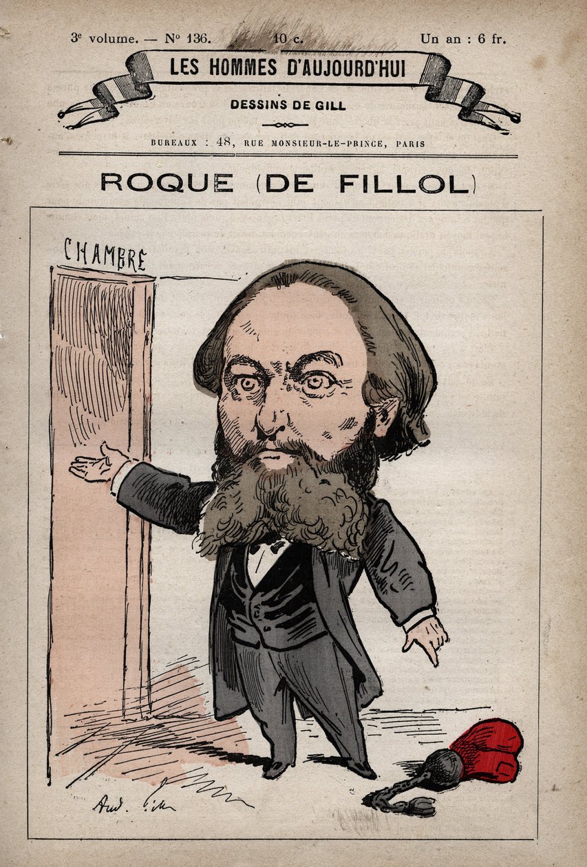 Tegneserie av Jean Thoxene Roque av Fillol 1824-1889 engelsk politiker fra 